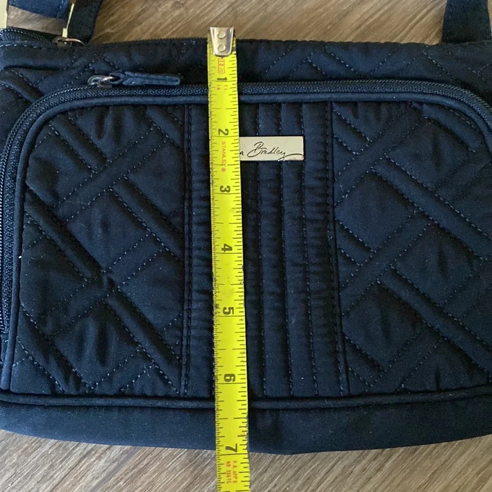 Vera Bradley Lil Hipster Crossbody Solid black. Small travel wallet purse.